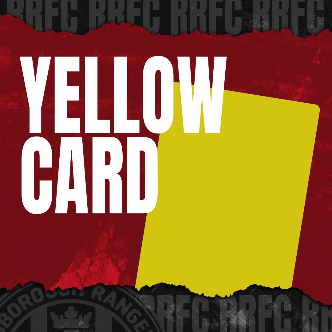 RRFC_1971's tweet image. 43’ ⁦@LIAM_E_M⁩ gets a yellow… from the bench.