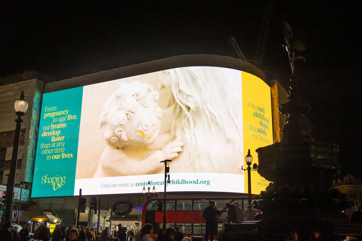 Earlychildhood's tweet image. Thank you to everyone who is helping to share the #ShapingUs campaign today, including the iconic Piccadilly Lights showcasing our launch video in Piccadilly Circus earlier tonight.