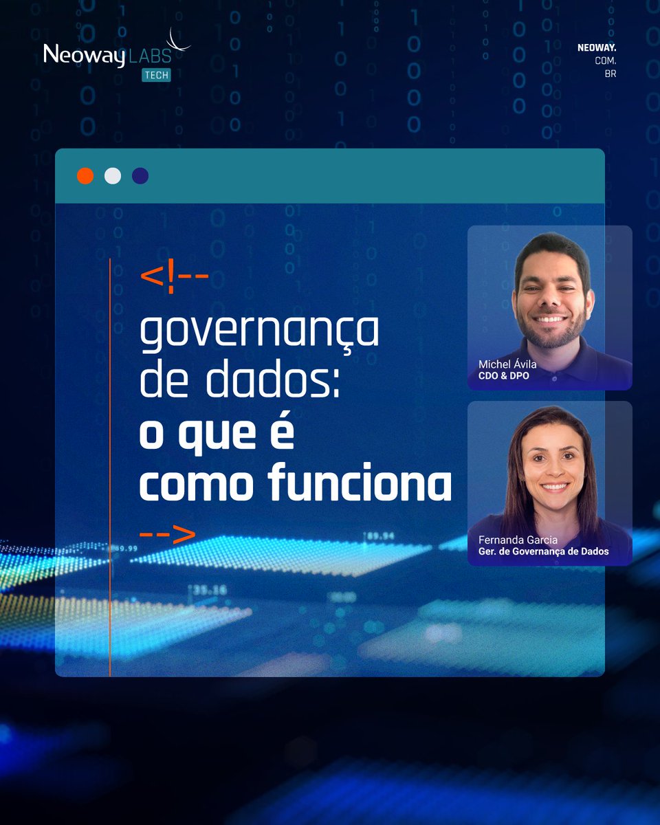 neoway_oficial's tweet photo. 🤔O que é e como funciona a governança de dados?

O Michel Ávila, nosso CDO &amp; DPO, e a Fernanda Garcia, nossa Gerente de Governança de Dados, explicam isso e muito mais na talk de hoje!

➡️https://t.co/HKIr22y4xI

#bolhadev #bolhatech #datagovernance https://t.co/geRvCnxjir