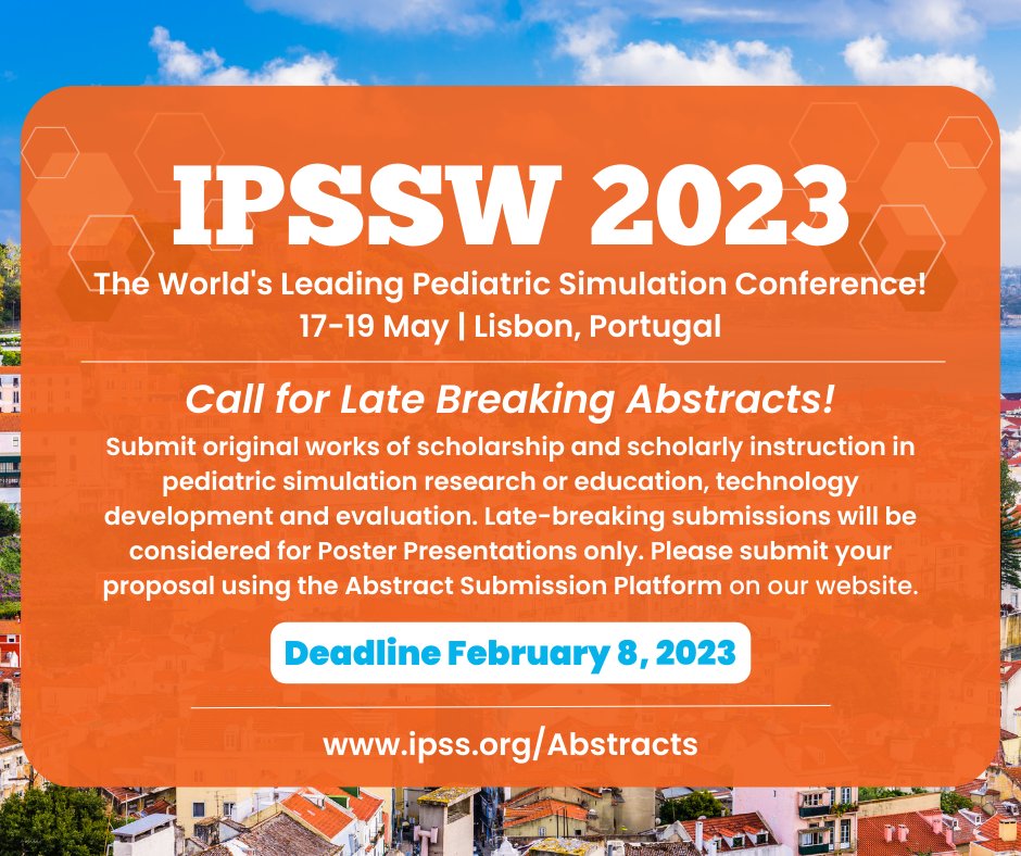 The Meeting Organizing Committee is pleased to accept late-breaking submissions for consideration for IPSSW2023, 17-19 May 2023. Visit ipss.org/Abstracts for more information!