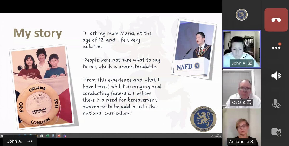 NAFD UK (@nafd_uk) on Twitter photo Thank you to the 100+ people that attended tonight’s webinar, hosted by <a href="/NAFDPresident/">NAFD President</a> John & with support from @ProjectEileen on adding #education about loss & bereavement to the #NationalCurriculum. Fantastic support & engagement! Sign the petition here: petition.parliament.uk/petitions/6241… Thank you to the 100+ people that attended tonight’s webinar, hosted by <a href="/NAFDPresident/">NAFD President</a> John & with support from @ProjectEileen on adding #education about loss & bereavement to the #NationalCurriculum. Fantastic support & engagement! Sign the petition here: petition.parliament.uk/petitions/6241…