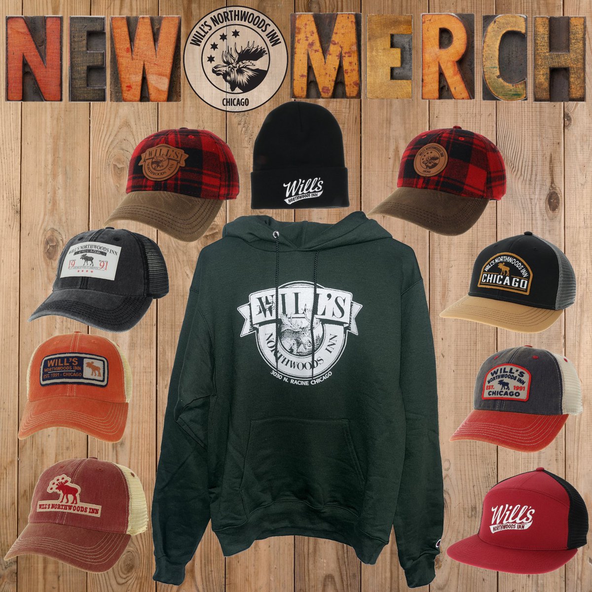 New Hoodies, Hats, and Beanies up on our website.
$5 off all hats through Friday. Pick-up at the bar only.

bit.ly/WillsMooseMerch