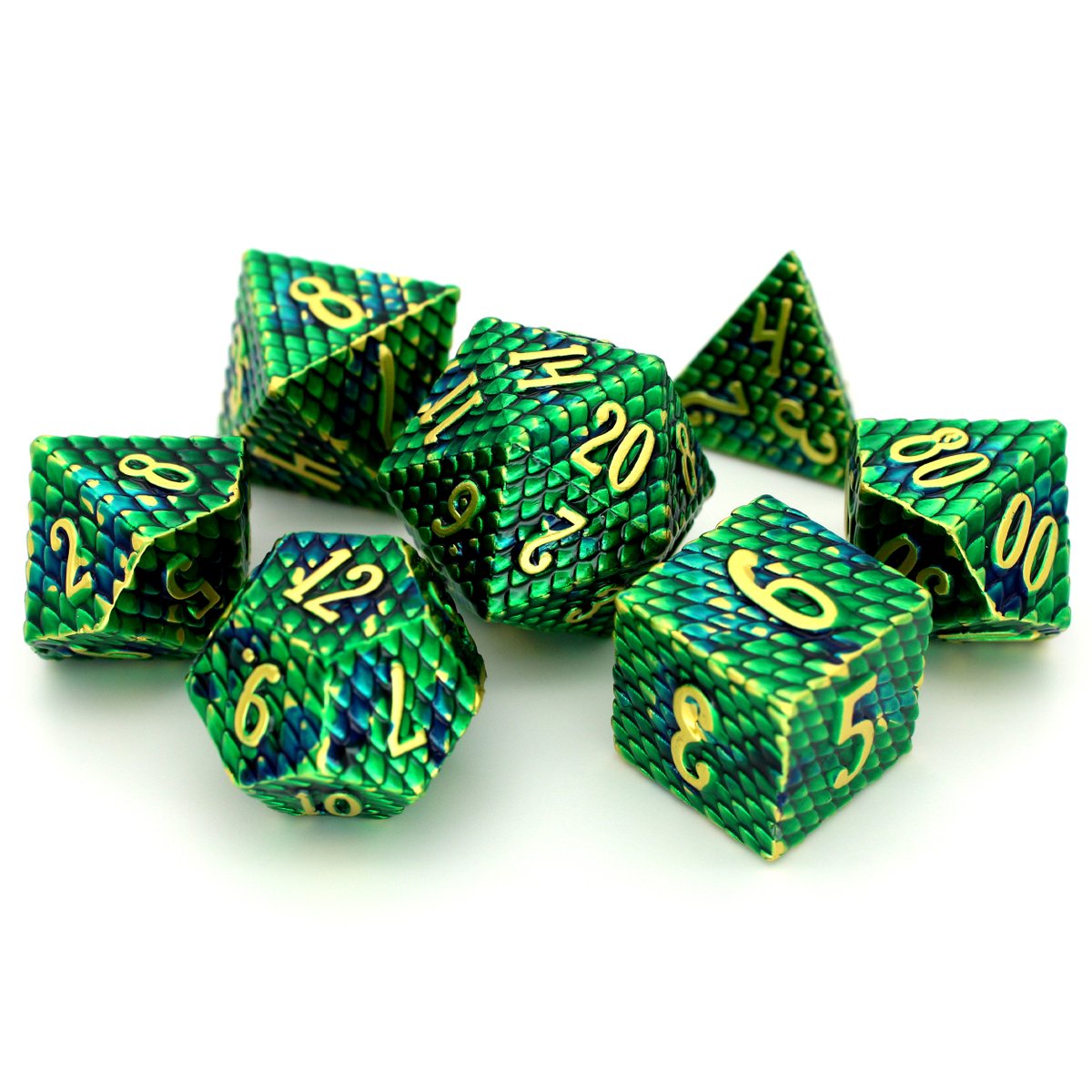 DiceEnvy's tweet image. This week's giveaway is a set of blue and green Wyrmscale-- for when you want your peacocking to be just a little edgier.
To enter, just follow + RT. Open Internationally. 
Winner will be DM'd on 2/1/23.