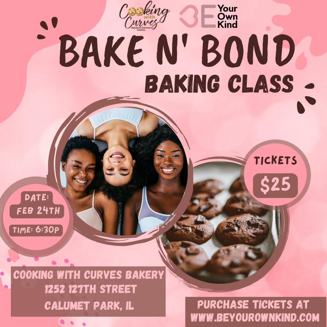 BeYourOwnKind24's tweet image. Be Your Own Kind is excited to announce our Bake and Bond Event with @cookingwithcurves!

We will be baking, vibing, and then indulging in the baked goodies!

It's Limited Space! Purchase Your Tickets at beyourownkind.com

#bakingfromscratch #sisterhood #eventspace