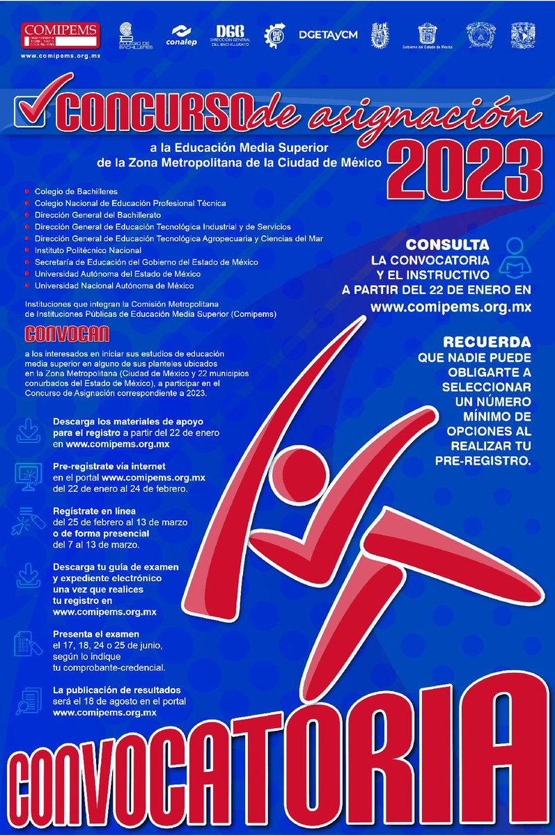 dbg_epoem's tweet photo. #Edoméx
#IngresoEducaciónMediaSuperior
#Convocatoria
#COMIPEMS2023
✏️Aspirante! #EPOEM #SomosTuMejorOpción!
Si vives en alguno de los 22 Municipios del #Edoméx cercanos a la #CDMX descarga la #Convocatoria en el sitio oficial de la #COMIPEMS2023: https://t.co/LC99y1KDlr https://t.co/51LWSz5SVT