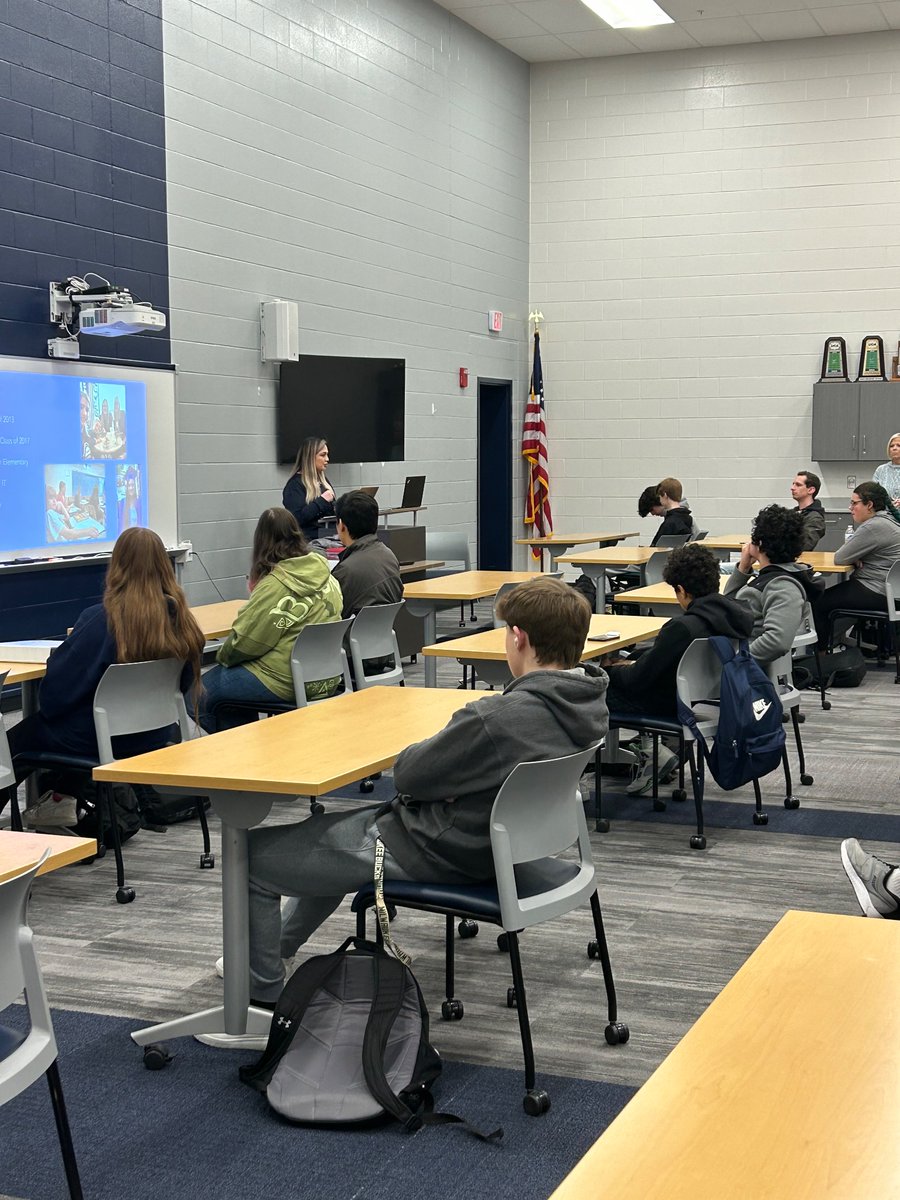 MrsGrafTechEdu's tweet image. WC alumni Allyzandrea Delmendo talked to PACK students today about what it takes to open your own business and how your path to your future success isn’t always the one you imagined!  #wclearns