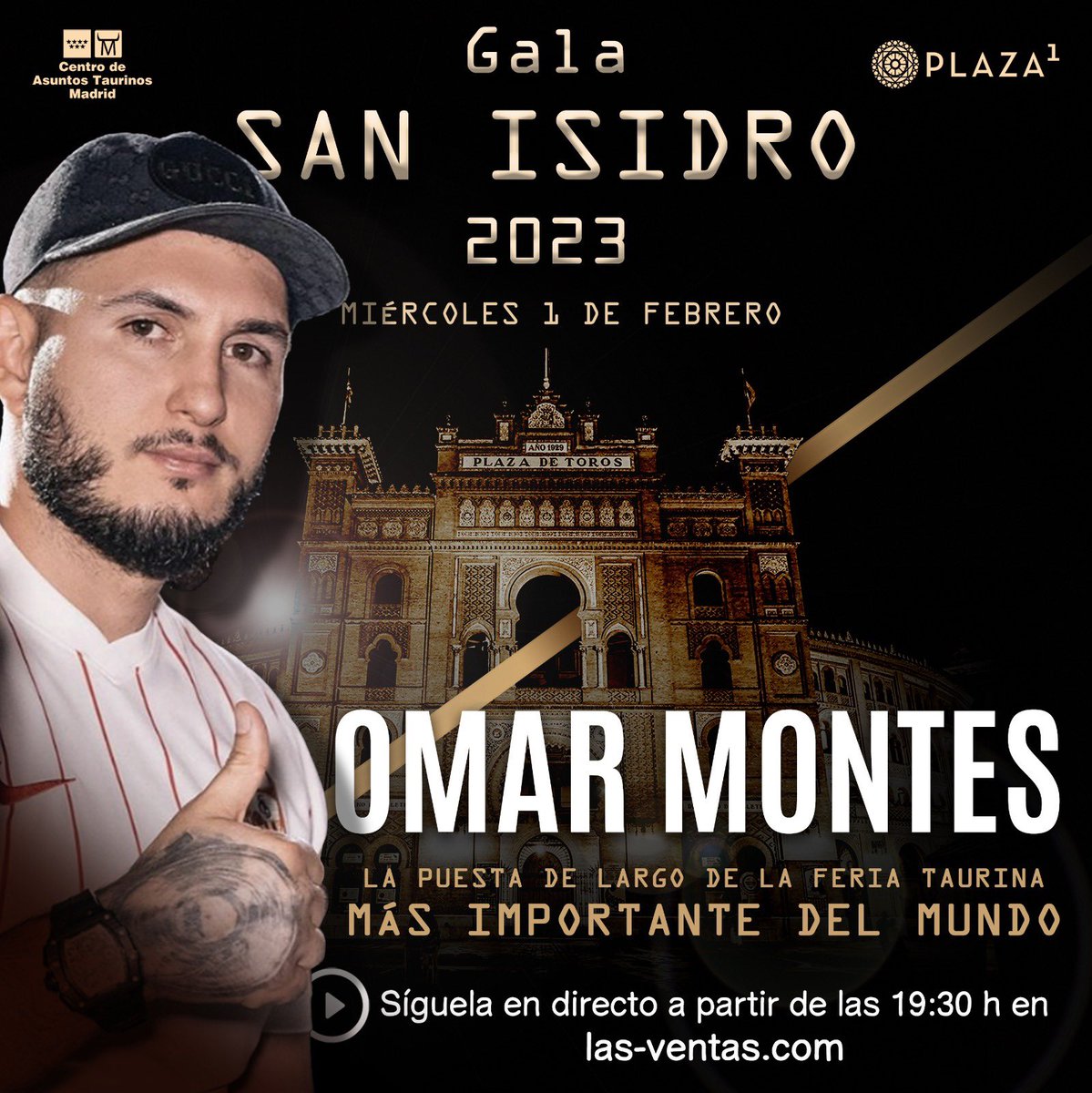 LasVentas's tweet image. ⚡️𝗢𝗠𝗔𝗥 𝗠𝗢𝗡𝗧𝗘𝗦⚡️ actuará este miércoles en la 𝗚𝗮𝗹𝗮 𝗦𝗮𝗻 𝗜𝘀𝗶𝗱𝗿𝗼. ⌛️ ¡Cuenta atrás para vivir la puesta de largo de #SanIsidro2023!

📺 📲Síguela en directo desde las 19:30h. en Youtube y en las-ventas.com