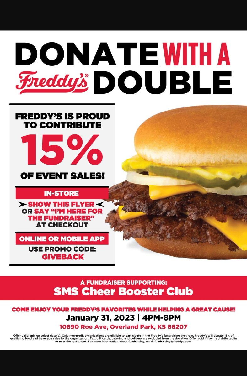 Grab dinner tonight and support SMS Cheer Booster Club. #fundraiser #smscheer #Southside #nothinggreaterthanaraider