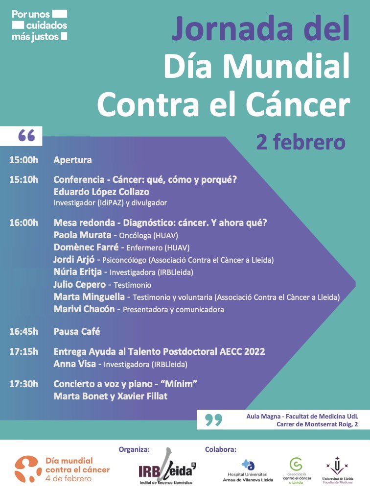 InfLleidaCOILL's tweet photo. #2febrer L’infermer Domènec Farré, a la jornada de l’IRBLleida del Dia Mundial contra el Càncer.
+info https://t.co/FDaKFaNebe @GIrblleida @IRBLleida_Info @ContraCancerLLE @OncolligaLL https://t.co/HP9gc2NZ5W