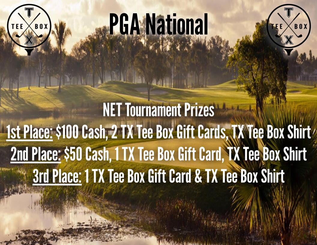 TXTeeBox's tweet photo. Come play with the pros at TX Tee Box this February by competing at PGA National!! While PGA Tour Pros take on The Sony Open this month, you have the opportunity to play right along with them. Our tournament will be open from Jan. 31st to March 5th. https://t.co/rfZd4aqAAJ