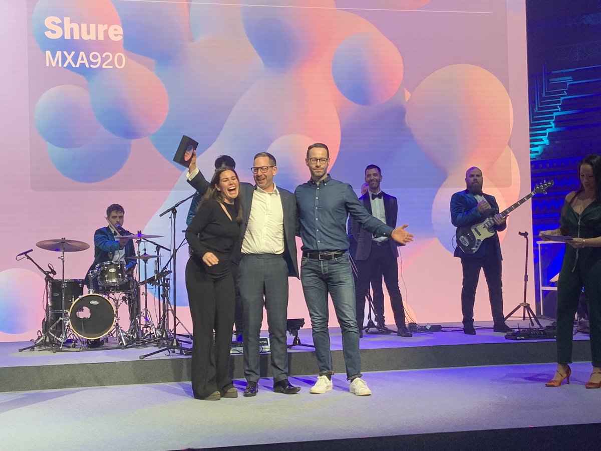 Fantastic! <a href="/Shure/">Shure</a> win best audio product award for the amazing MXA920 at #inavationawards <a href="/inavate/">Inavate Magazine</a>
