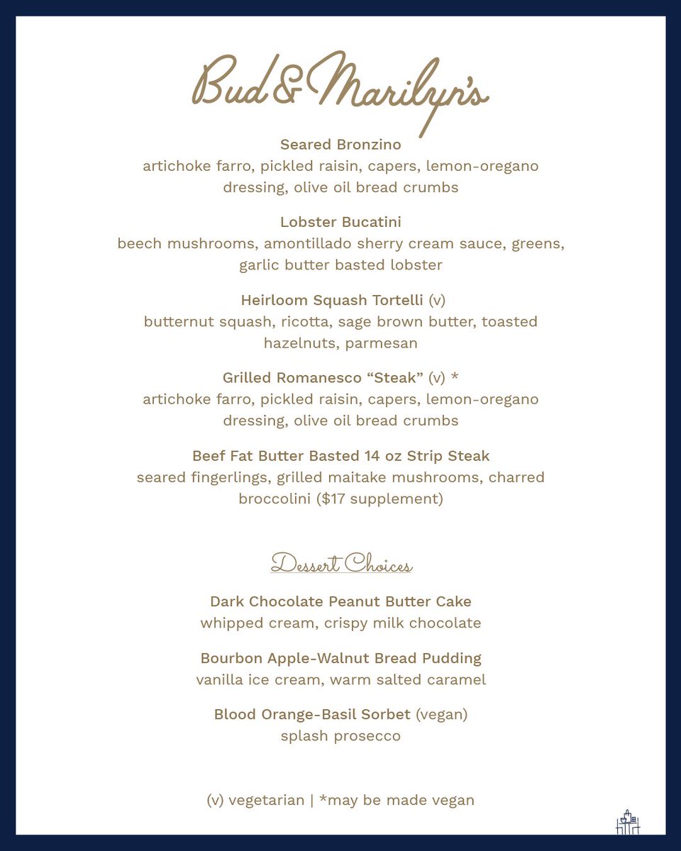 Celebrate #ValentinesDay with us! 💘 Check out our menu and visit budandmarilyns.com to make your reservation 💘