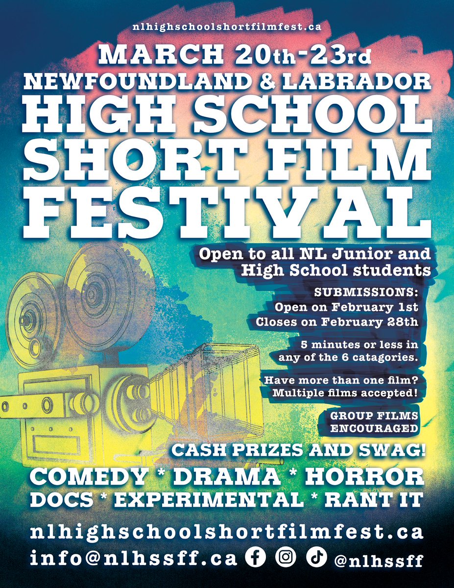 Guess who's back? 

If you're a student in NL, high school or younger, don't miss this opportunity to showcase your filmmaking skills!

<a href="/NLESDCA/">NLESD</a> <a href="/SJIWFF/">St. John's International Women's Film Festival</a> <a href="/NLHSSFF/">PYFF - Pope Youth Film Festival</a>