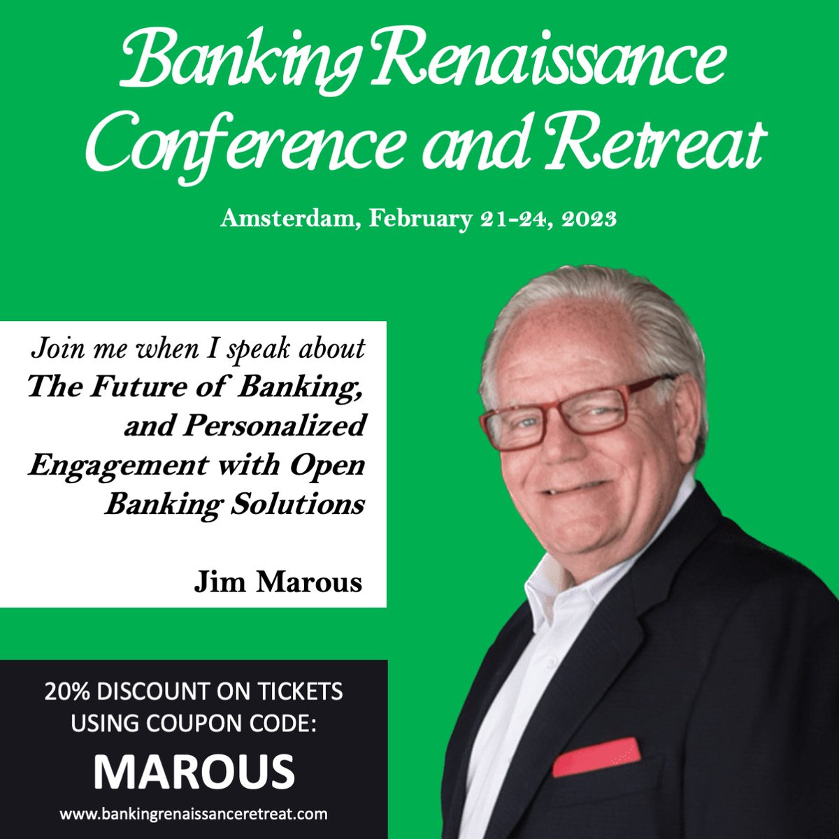 Jim Marous 💯 (@jimmarous) on Twitter photo Experience the conversation of the year on the future of #fintech and #banking at the #BankingRenaissance Conference in Amsterdam Feb 21-24 with top industry experts. bit.ly/3R8DmVu <a href="/mortenkriek/">Morten Kriek</a> <a href="/elenakriek/">Elena Kriek</a> <a href="/wisselbanck/">Wisselbanck 🏦</a> <a href="/thebanking50/">The Banking 50</a> #innovation Experience the conversation of the year on the future of #fintech and #banking at the #BankingRenaissance Conference in Amsterdam Feb 21-24 with top industry experts. bit.ly/3R8DmVu <a href="/mortenkriek/">Morten Kriek</a> <a href="/elenakriek/">Elena Kriek</a> <a href="/wisselbanck/">Wisselbanck 🏦</a> <a href="/thebanking50/">The Banking 50</a> #innovation