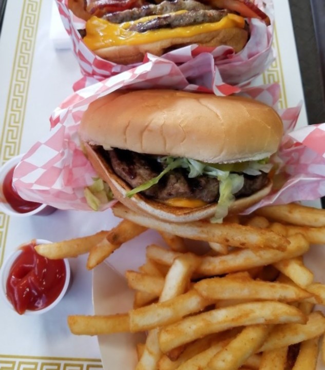 MojoBurger's tweet photo. "Awesome mom and pop burger joint. My dad's favorite place to eat burgers, so we travel across town just to bring him here." - Google Reviewer https://t.co/oWjGh8OvIn