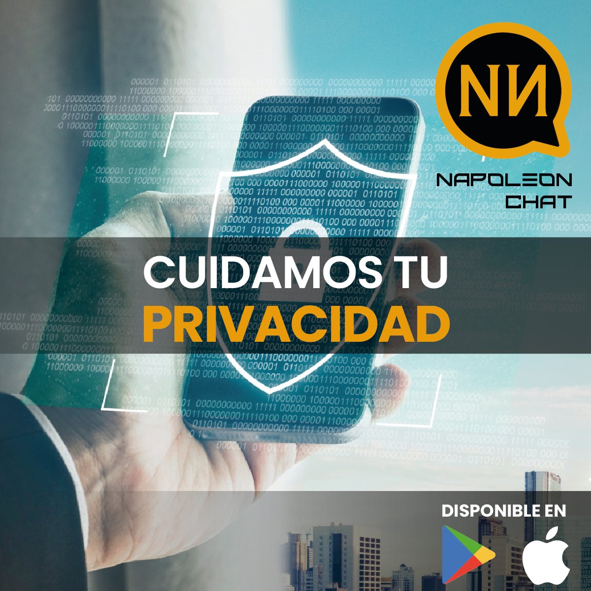 NapoleoNchat_en's tweet photo. 🔒 PRIVACIDAD REAL 🔒
#NNChat es el chat más privado y seguro del mundo.
No se guardan mensajes en ningún teléfono, nube, servidor o en cualquier otro lado.
#CuidamosTuPrivacidad
✅ Disponible en IOS y Android. https://t.co/ZpC3xaNjzQ