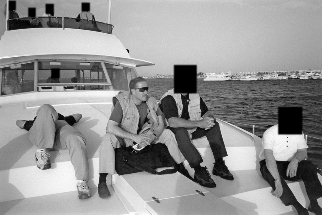 AuthorMWTrott's tweet photo. Throwback to 1999 and somewhere on the Red Sea in a follow boat behind the CIA Director. Keeping my little friend in his black bag close-by just in case I needed to reach out and say hello, as my teammate keeps an eye on the sky. :) Good times with great guys. #cia #theprotected https://t.co/WCaw7PISuQ