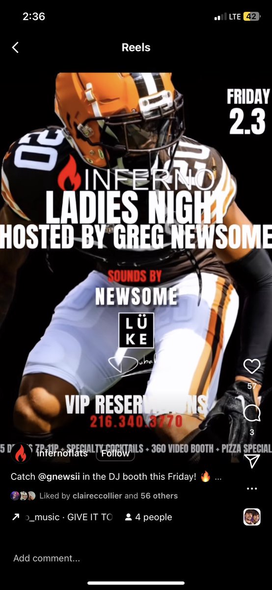 The Bengals just played in the AFC Championship for a second straight season and our guys are wanna-be DJ’s hosting “ladies night”. I wonder why we have the worst secondary in the NFL? #browns <a href="/Pchopz_/">Football Chopz</a>