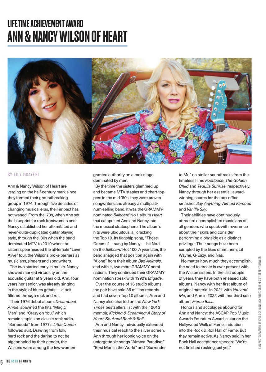 I am in the @RecordingAcad #GRAMMYs Program Book!! this has happened!! thanks to @JohnAOchoa for trusting me to writing up @AnnWilson and @NancyWilson for their Lifetime Achievement Award issuu.com/afmla/docs/gra…