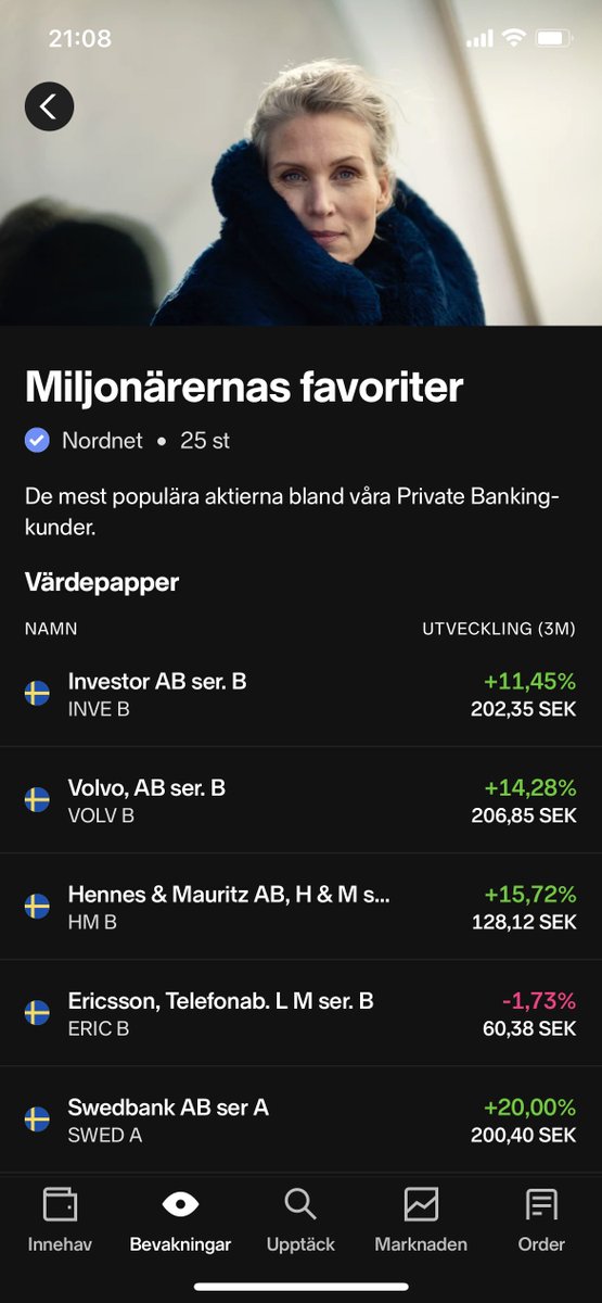 NordnetAxel's tweet photo. Kvällskarameller till appen 😍

- Enklare insättningar ifrån appen med hjälp av Trustly. 
- Snyggat till appens nya bevakningslistor med företagsloggor.

Psst, har du missat att vi har nya listor i appen, så finns dessa under Bevakningar -> Upptäck. https://t.co/krvRPkGfV9