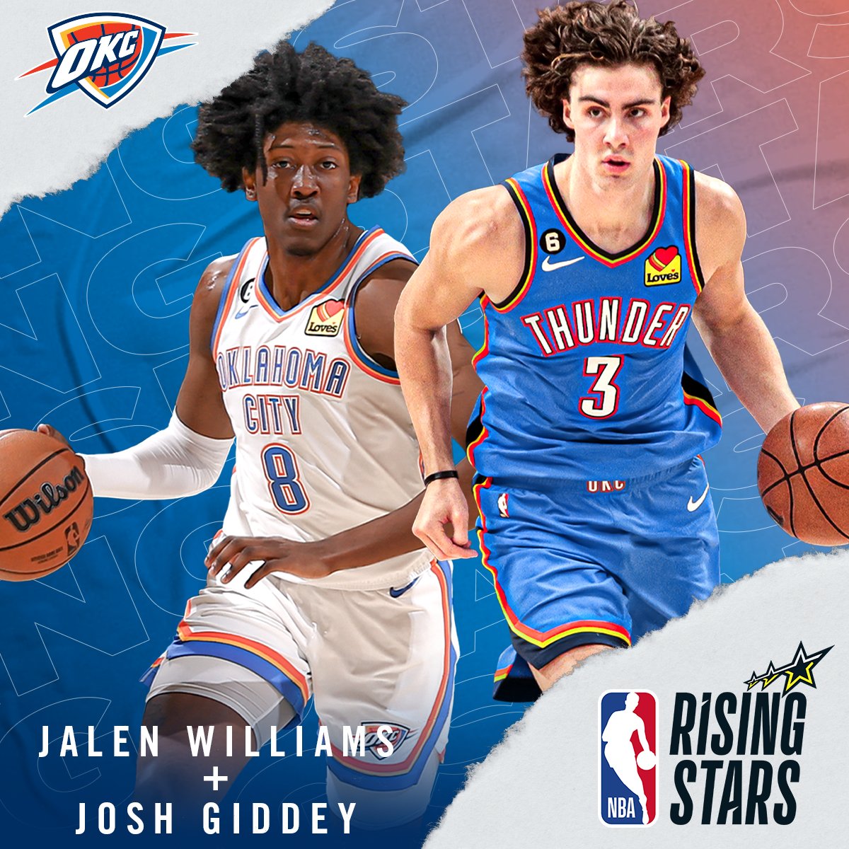 Thunder's Josh Giddey, Jalen Williams named 2023 NBA Rising Stars for All- Star weekend