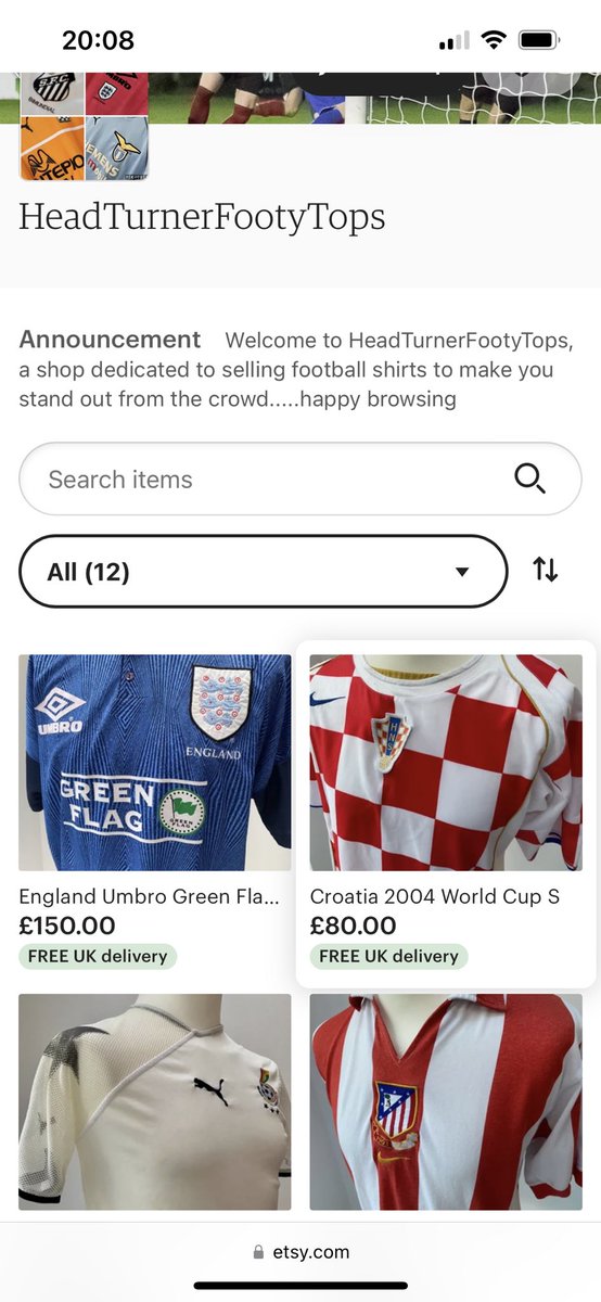 headturnerfootytops.etsy.com for rare stand out in a crowd footy shirts, retweet for a chance to win a free shirt