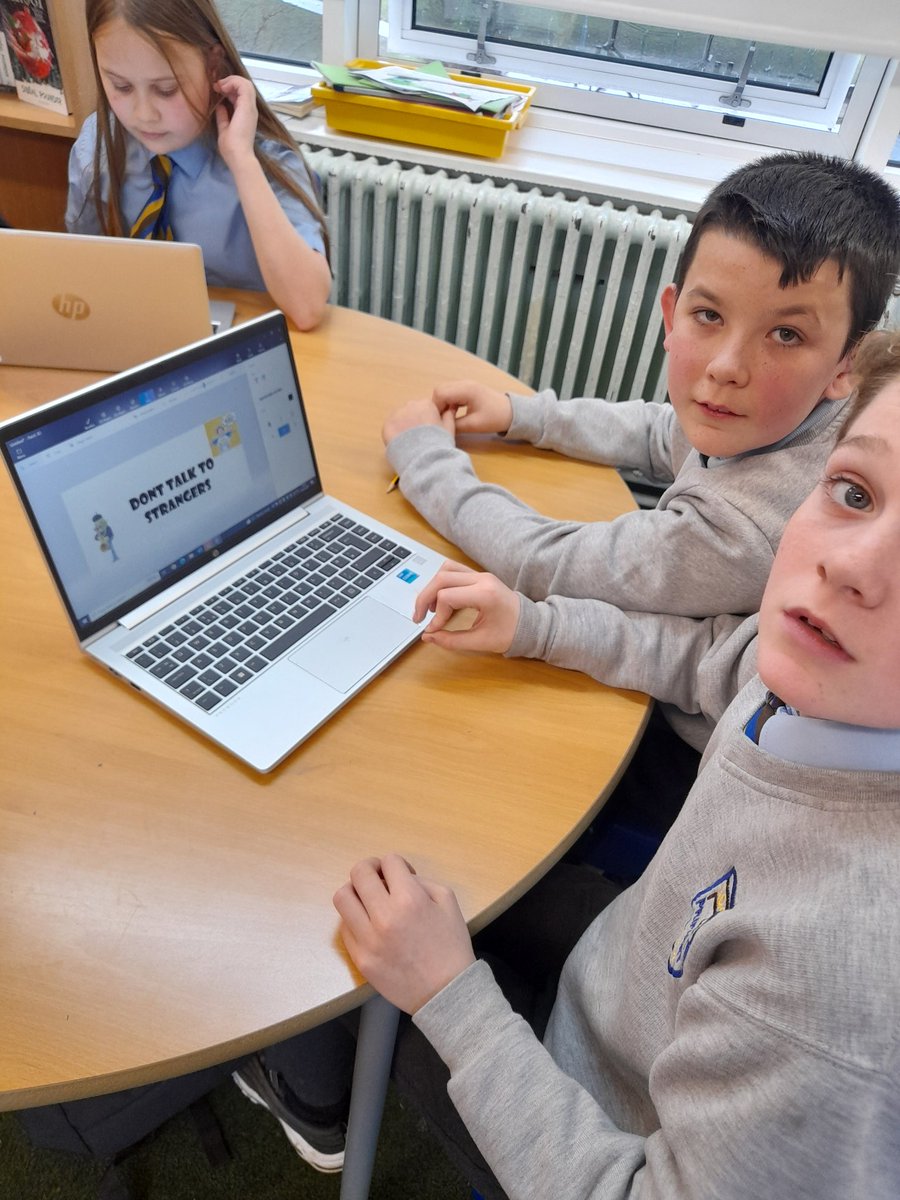 MrsHamiltonA's tweet photo. We enjoyed Tech Tuesday this afternoon, we explored Paint 3D and created some fabulous Internet safety posters. Our digital skills are really developing thanks to @NLDigitalSchool #TechTuesdays https://t.co/AsgNJ3UBGr