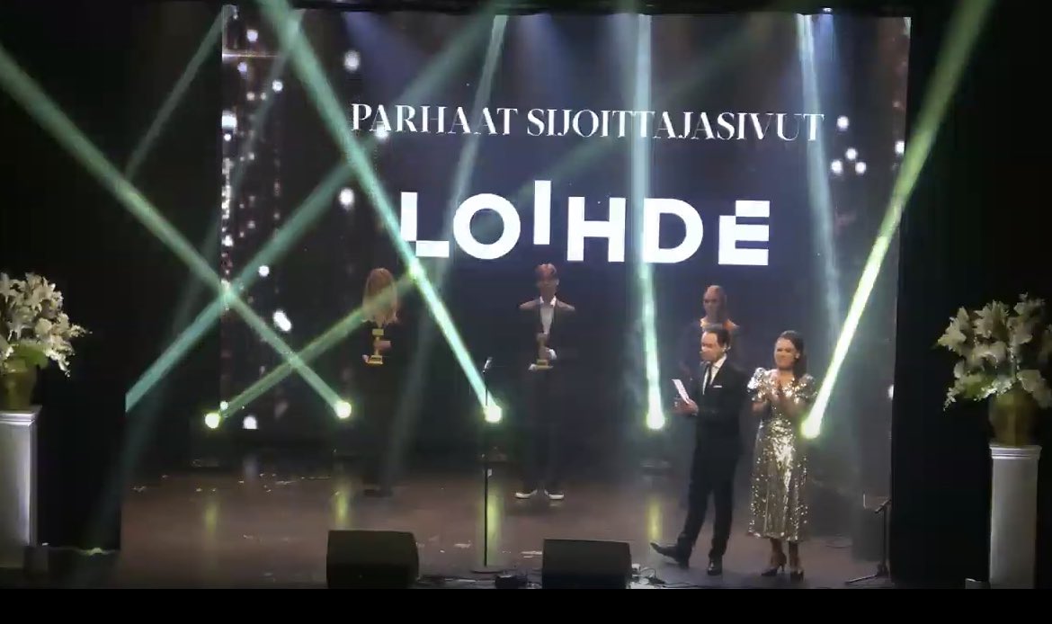 Suuret kiitokset <a href="/Porssisaatio/">Pörssisäätiö</a>  ja hienoa että meidän @Loihde_Group hieno työ palkitaan parhaana Nasdaq First North sijoittajasivut -sarjassa! Onnittelut myös muille omien kategorioidensa voittajille <a href="/Kesko_IR/">Sijoittajaviestintä Kesko IR</a> ja <a href="/AlmaMedia_FI/">Alma Media</a>