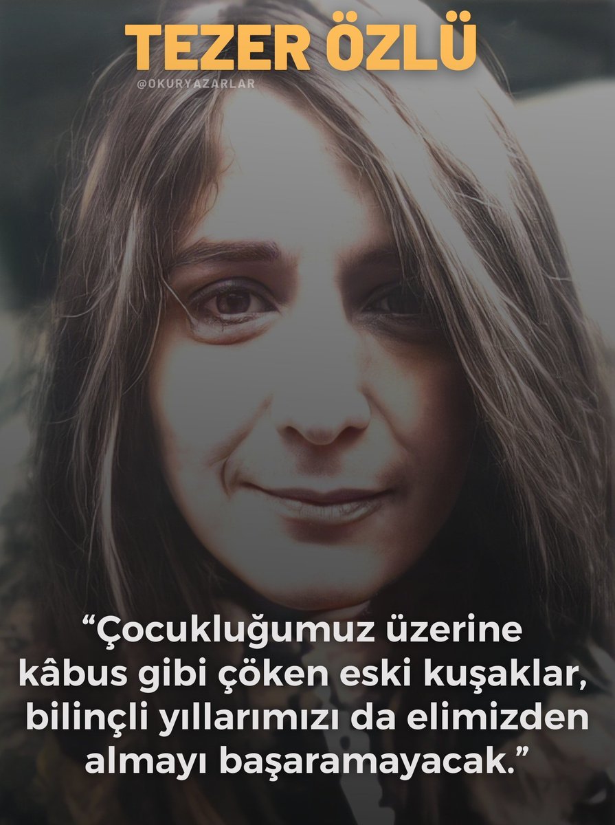 okuryazarlar's tweet photo. Tezer Özlü https://t.co/90mDV6EnwP