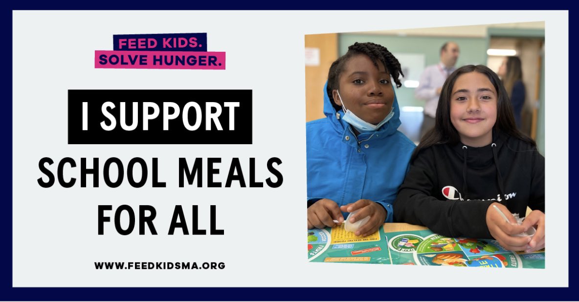 I am proud to be a cosponsor of HD766/SD1013 to ensure #SchoolMealsforAll becomes permanent policy in our state. School meals are critical to the future of the Commonwealth. I’m excited to work with @SalDiDomenico and @RepAndyVargas to make it happen. #mapoli #FeedKidsMA