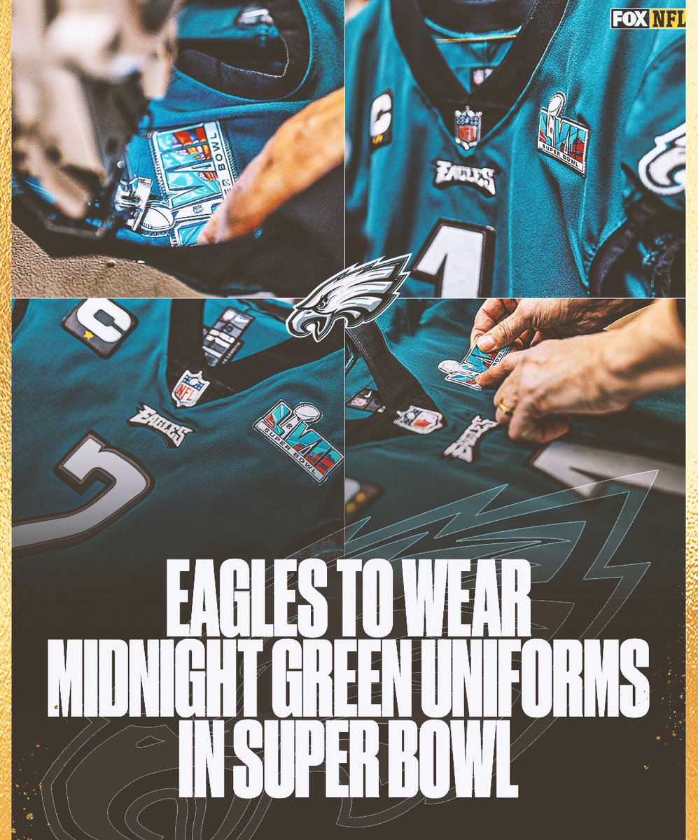 FOX Sports: NFL on X: First look at the Super Bowl LVII patch on the  @Eagles uniforms 🔥🔥  / X