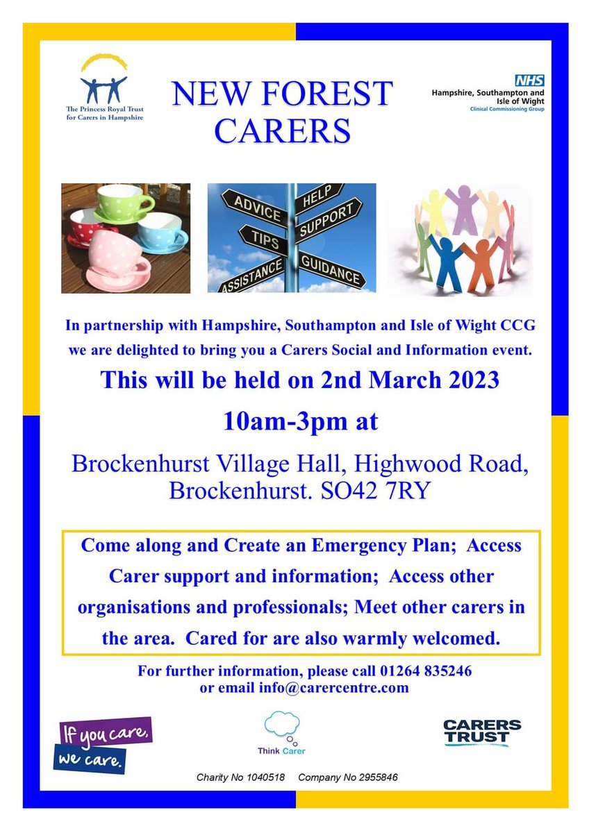 CoatesMarta's tweet photo. CARERS EVENTS 🩷 Please see these #posters for #social and #information #events in #Hampshire #NewForest #NewMilton #Southampton #Brokenhurst #carers #family #support #familycarer #group #partnership @HIOW_ICS https://t.co/gVde8twhpw