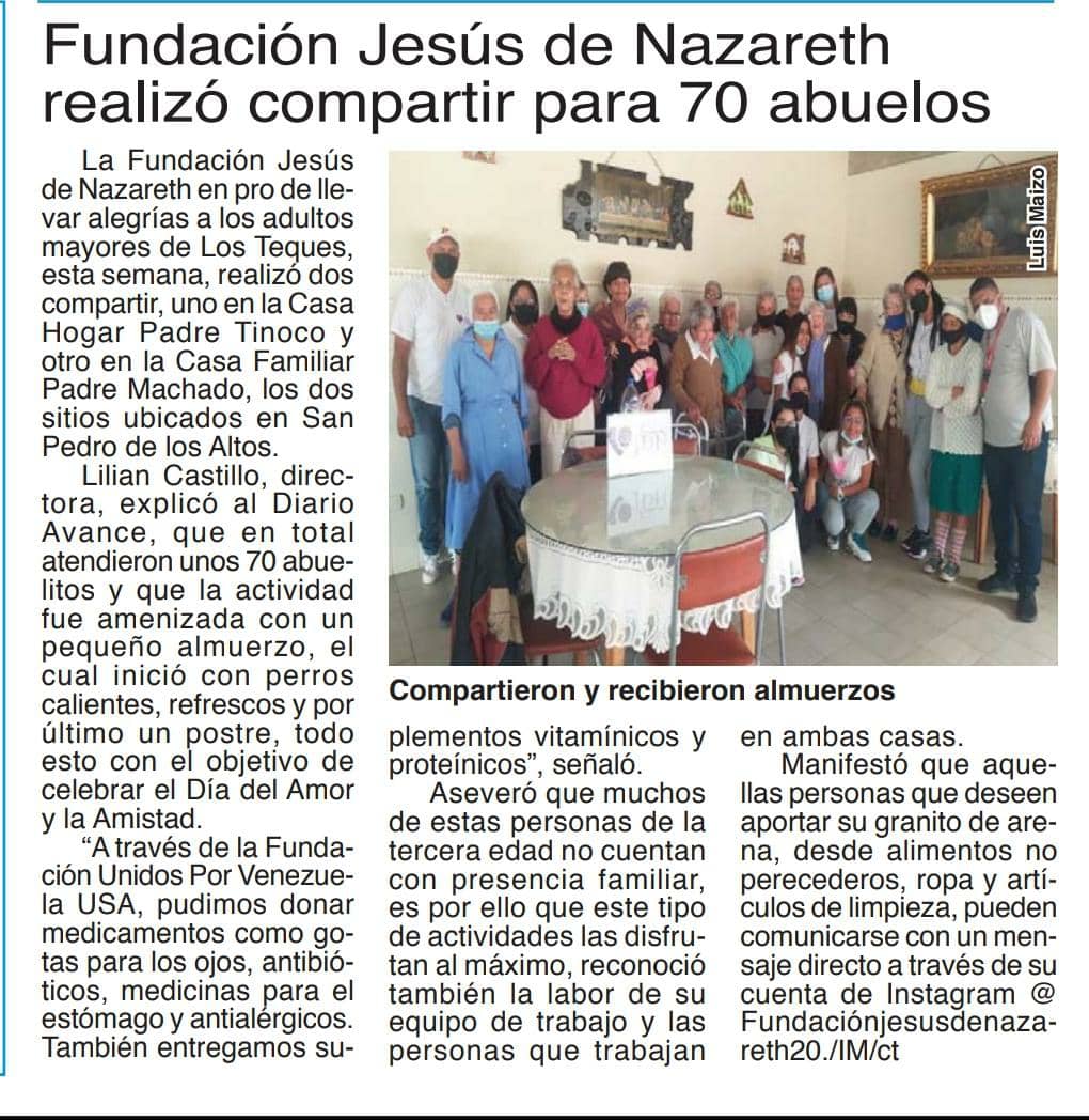 lilyanbless's tweet photo. Casa Hogar Padre Machado (abuelas) Casa Hogar Padre Tinoco ( abuelos ) https://t.co/fykAqSlnzC