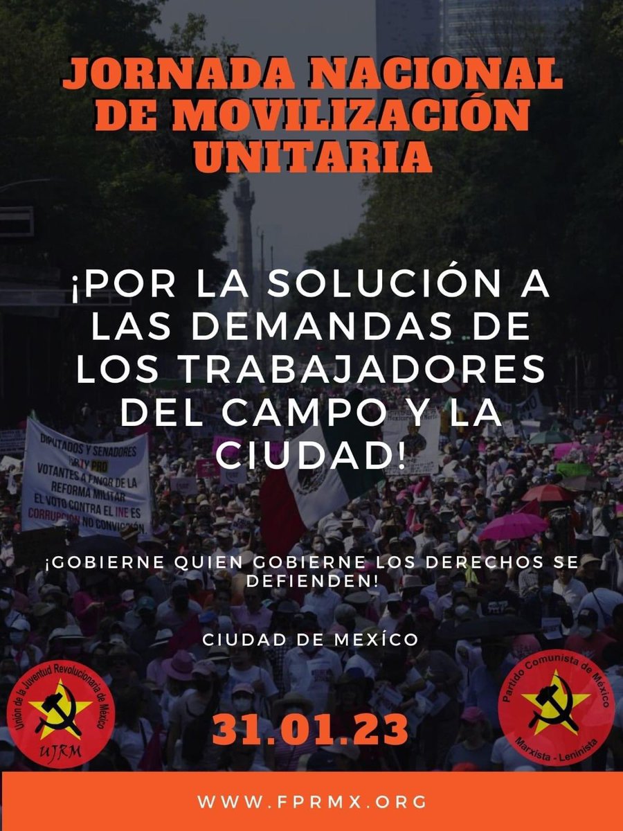 La juventud nos sumamos a la jornada unitaria de lucha por la solución a las demandas de los trabajadores del campo y la ciudad. #ContrataciónColectivaAuténtica #SolidaridadSindical #MovimientoSindical #SinTrabajadoresNoHayTransformacion #TrabajadoresDelCampoyLaCiudad