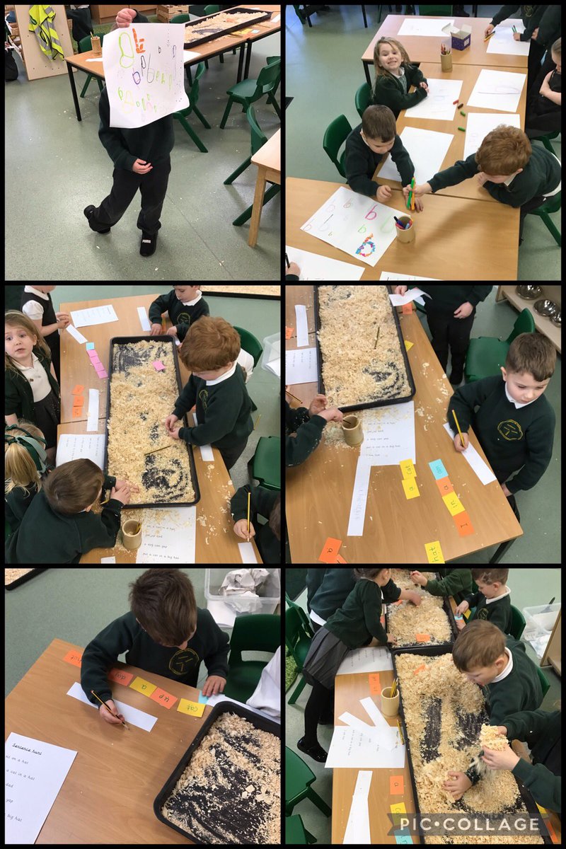 BradleyGreenPA's tweet photo. This week in literacy Reception class have been on a sentence hunt and have been practicing their letter formation for b #BradleyGreenRec #BradleyGreenEnglish https://t.co/g2HwpKln8D