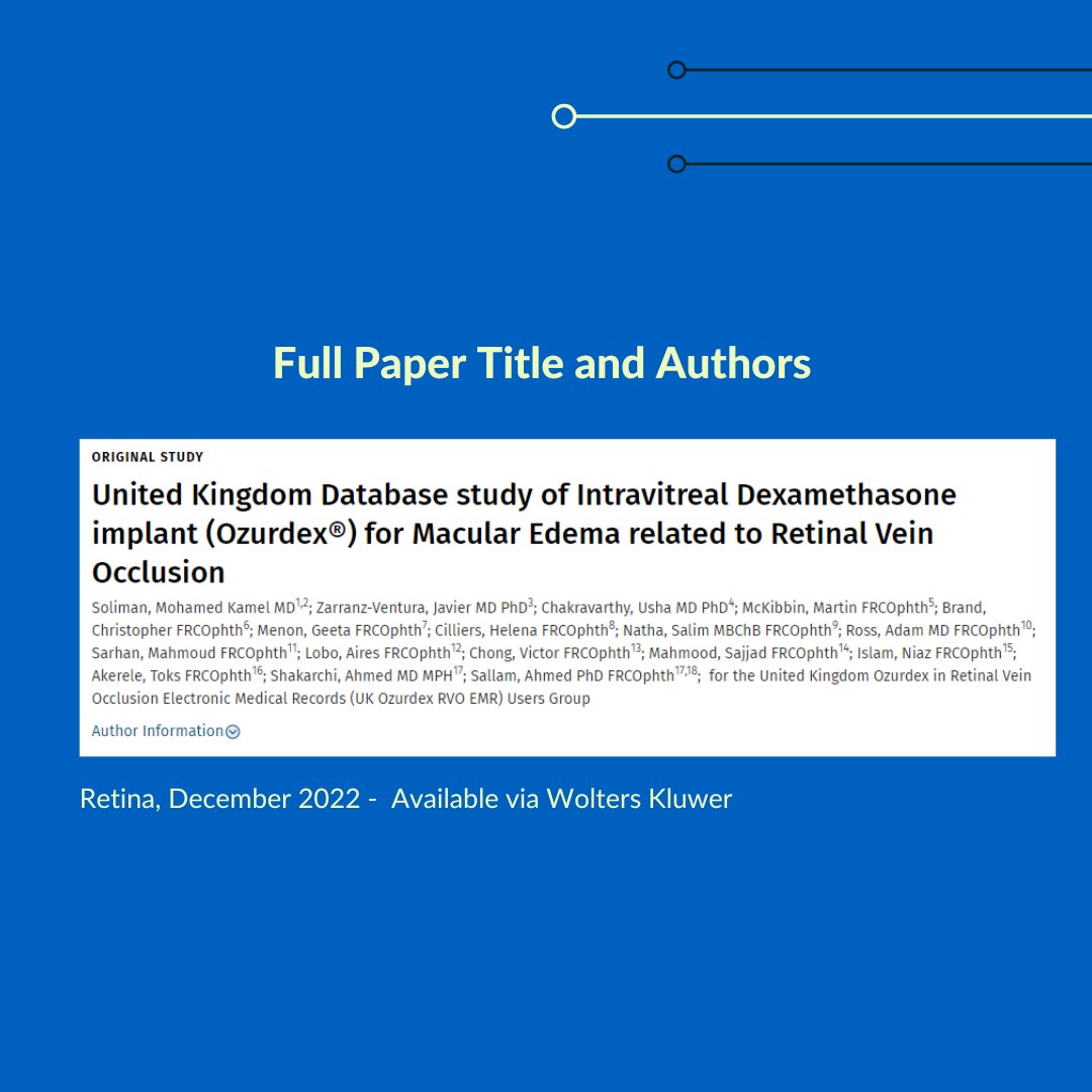 YoungRetina's tweet image. Effect of dexamethasone implant injection in macular edema after retinal venous occlusion - via @RetinaJournal ow.ly/PSFT50MFAnc #intravitrealinjection #steroids #macularedema #retinalvenousocclusion #veneocclusion