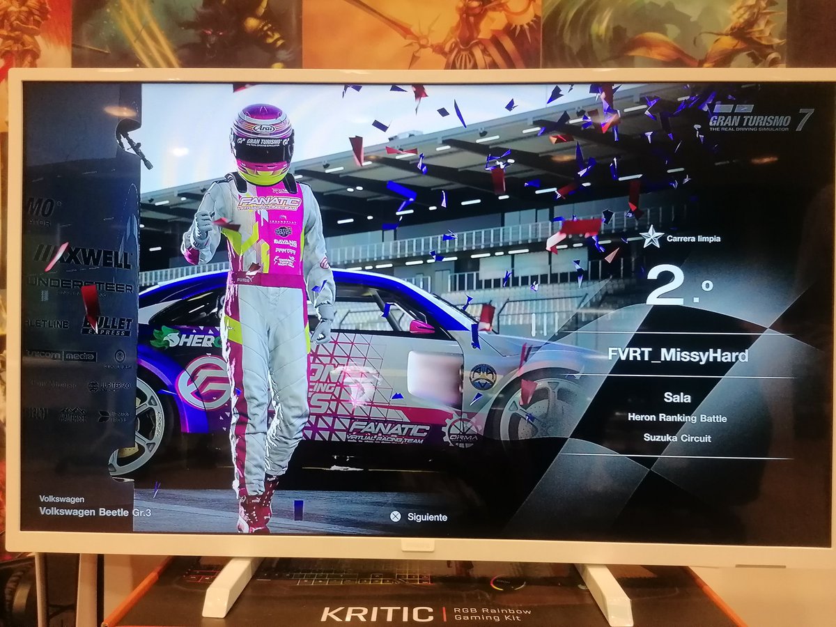 missyhard88's tweet photo. Presencial @Heron_Esports

@FanaticVirtual
@RacingFusion 

Súper contenta de la P2 en suzuka en la primera ronda, no me lo esperaba par nada! 

En la segunda ronda ya fue más normal jejeje y P4 pero la experiencia magnífica 🥰🥰💙💙💙💙💙💪🏼💙💙💙💙💪🏼💙💙
#simracing #gamer https://t.co/77bgzyqvGq