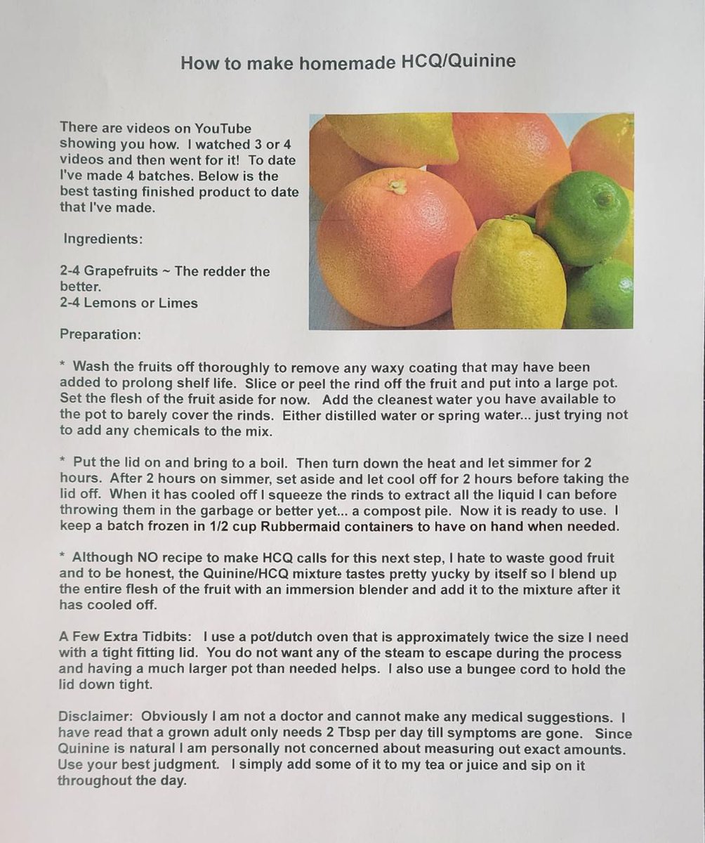 Nikki ꧂ on Twitter "This is how I make my HCQ/Quinine."