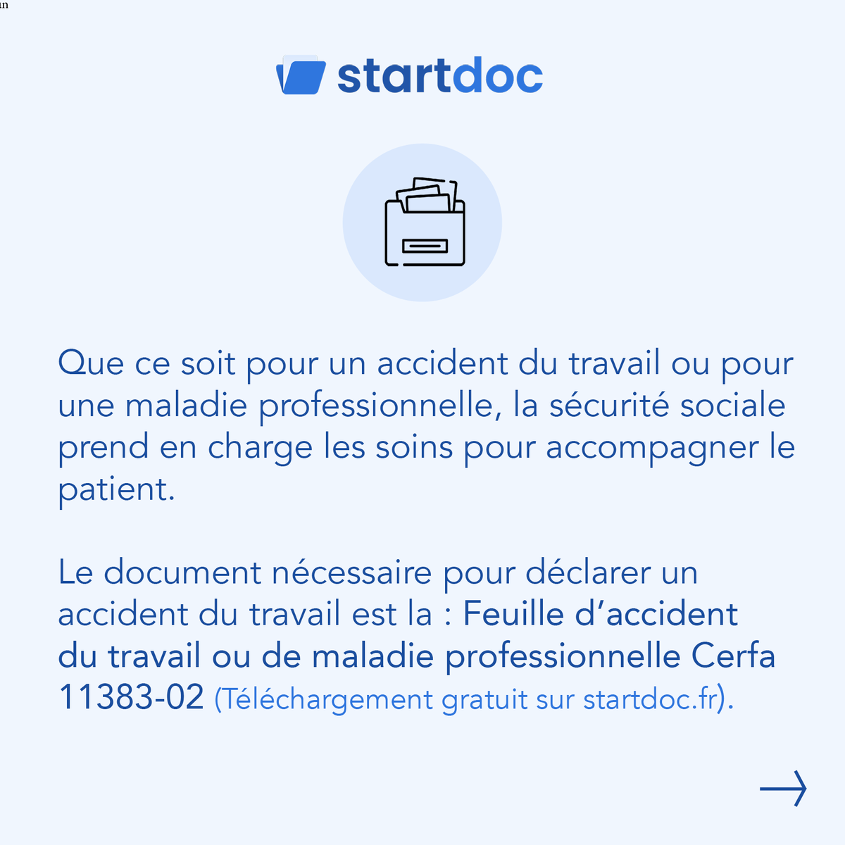 startdocfr's tweet image. 💡 GUIDE : Comment déclarer un accident du travail ou une maladie professionnelle ?

Téléchargez gratuitement ce formulaire sur ow.ly/X8E950MEcz5 ➡️ startdoc.fr/documents/2627…