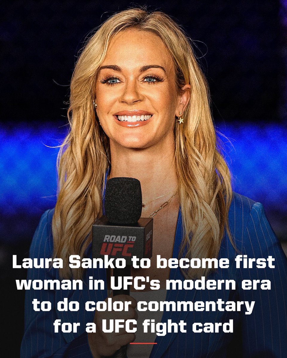 espnmma's tweet photo. .@laura_sanko will make her debut this Saturday at #UFCVegas68 🎤 https://t.co/ACZW6rgwzl
