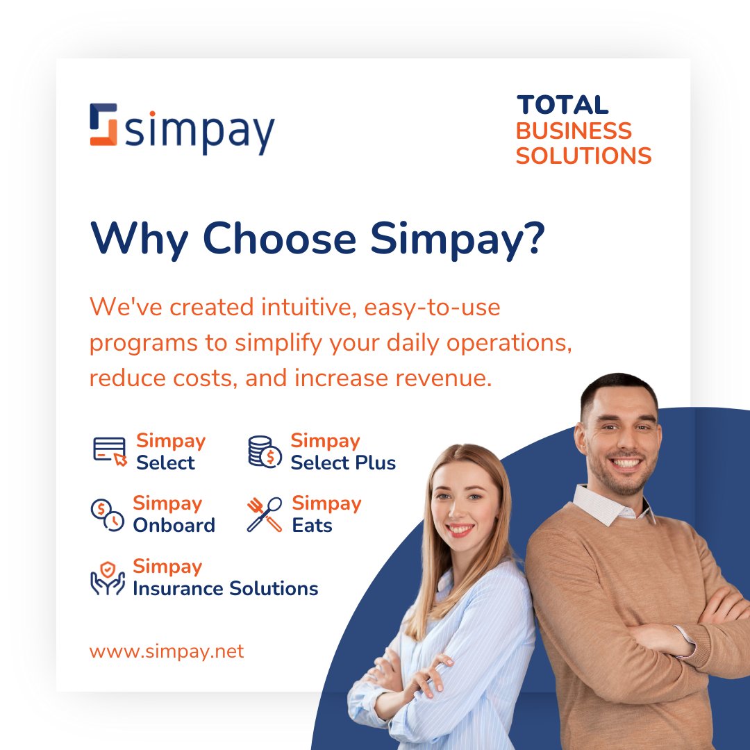 goSimpay's tweet photo. Increase your scope of business with our five Total Business Solutions!
Learn more at https://t.co/HR7MRG6CNv
#GoSimpay #TotalBusinessSolutions #PartnerWithUs https://t.co/lFL4lhq1Zi