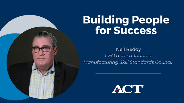ACT's tweet image. VIDEO: Neil Reddy of @MSSCCredentials talks with us about how #skill development and #credentials benefit employers and individuals alike. Learn more and access resources: bit.ly/3WLmo0w #workforce