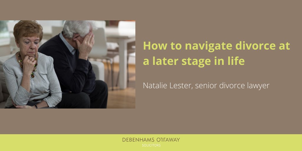 DebenhamsOtt's tweet photo. Senior divorce lawyer @NatLester86 has written a great blog for @PoundsSenseBlog giving her reasons why divorce rates are on the increase for those of retirement age and gives her top tips on addressing issues. Read more here👉https://t.co/XCz5ocdwfh
#SilverSplitters https://t.co/mqOKMcQkqH
