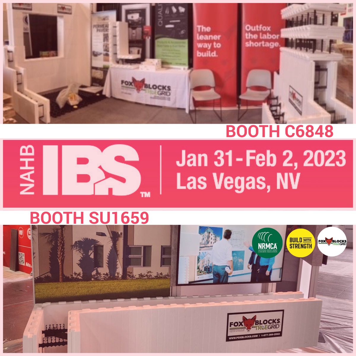 FoxBlocksICF's tweet photo. #FindFoxBlocks in 2 areas as you explore The International Builders' Show this week! #IBS2023
🦊Join us in the Central Hall Booth C6848 with @TrueGridPaver
& swing by to see the @nrmca and #buildwithstrength Teams at Booth SU1659 to check out the latest in #sustainableconcrete https://t.co/gwoBLzfq3R