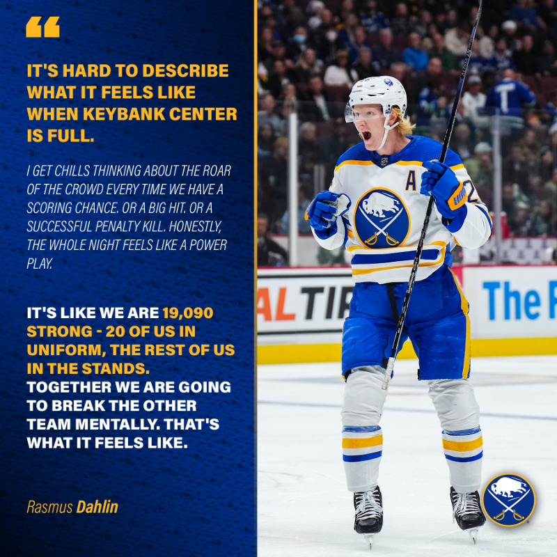 BuffaloSabres's tweet photo. A letter from Ras, to you.