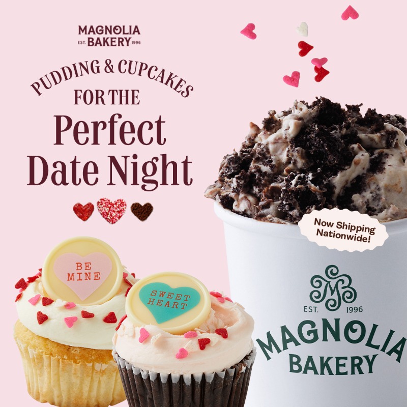 magnoliabakery's tweet photo. Our best-selling Date Night Sampler is back! Indulge in the perfect gift to ship your Valentine's Day sweetheart ❤️