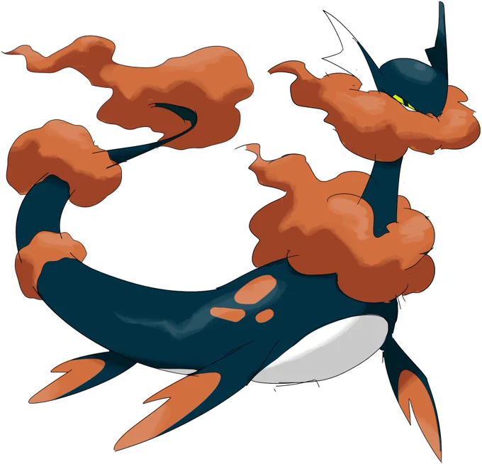 Been slow on the #fakemon designs as of late but here's some I haven't shown before. Based on a nurse shark and the Chessie sea monster. 