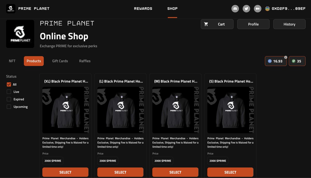 Congrats <a href="/PrimeApePlanet/">PRIME PLANET</a> on the launch of your e-commerce platform! Fully on-chain, and powered by $PRIME tokens. An exciting right direction in building up your global brand and IP! More features to come!