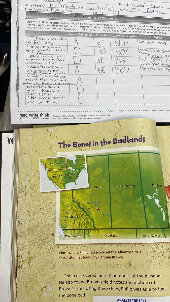 queenahb's tweet photo. I LOVE an Anticipation Guide before reading to prompt students’ thinking about the text as well as REFLECT and CITE details from the text during reading! #readingwithapencil #engagedlearning https://t.co/8oviPiYhOy