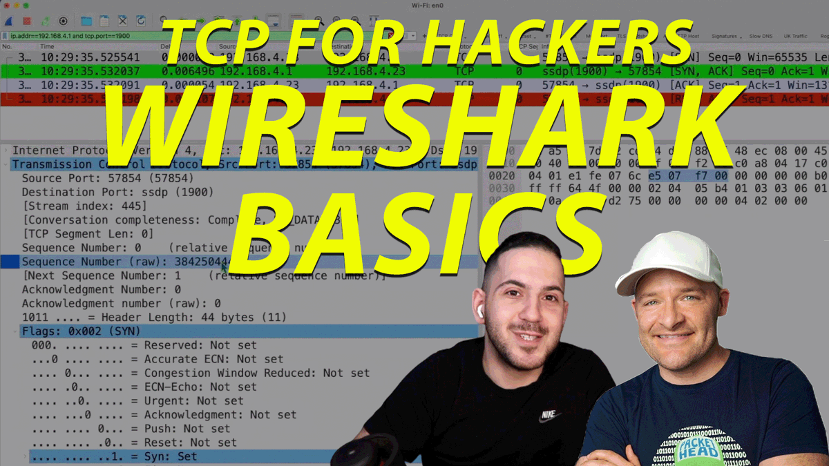 TCP For Hackers: Wireshark Basics! 🎥👉🏼 youtu.be/TCdSxaOCs1Y also: learn 👏👏 the 👏 basics 👏👏